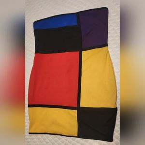 Color Block Tube Dress